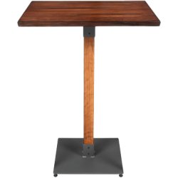 Rustic Bar Table Walnut Top 720x720mm Indoors | Adexa GS10143BAR30