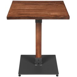 Rustic Bistro Table Walnut Top 720x720mm Indoors | Adexa GS10143TABLE30