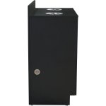 Double Waste Bin Enclosure Cabinet with Drop hole 1138x560x1160mm Black | Adexa GS30200