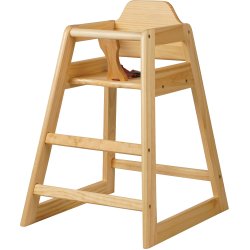 Restaurant Wood High Chair Natural | Adexa GS6003NATURAL