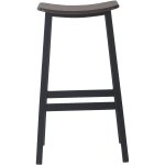 Black Steel Barstool with Walnut seat | Adexa GS60502