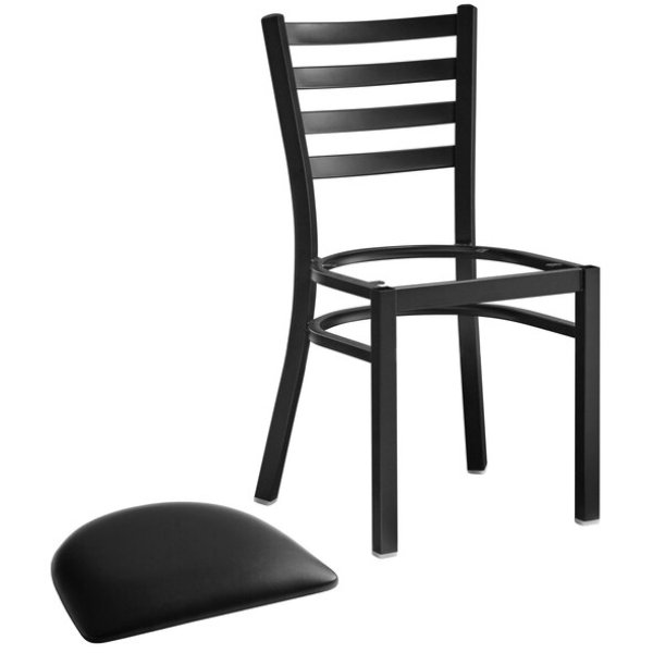 Black Steel Chair Frame | Adexa GS694FRAMEBLACK