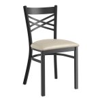 Black Steel Cross Back Chair | Adexa GS6F0BFRAMEBLACK