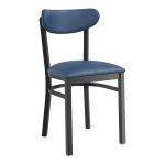 Black Steel Chair Frame for Curved Backrest | Adexa GS6V5FRAMEBLACK