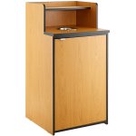 Waste Bin Enclosure Cabinet with Drop hole and Tray shelf 625x605x1210mm Natural | Adexa GSLJ0003N