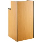 Waste Bin Enclosure Cabinet with Drop hole and Tray shelf 625x605x1210mm Natural | Adexa GSLJ0003N