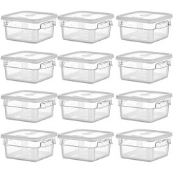 Pack of 12 Food storage Container with lid 1.9 litre 201x189x97mm Polypropylene | Adexa GSPP2+GSPPL2