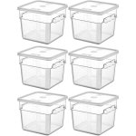 Pack of 12 Food storage Container with lid 5.7 litre 242x232x191mm Polypropylene | Adexa GSPP6+GSPPL6