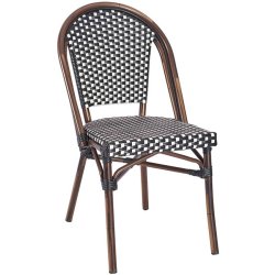 Bistro Rattan Chair Aluminium Black | Adexa GSR8099