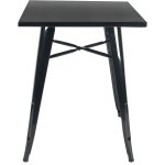 Bistro Table Steel Black 800x800mm Indoors | Adexa GSTB00130