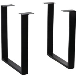 Black Industrial Style Square Table legs Black 2pcs | Adexa GSTB022