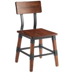 Rustic Style Dining Chair Antique Walnut | Adexa GSW0236