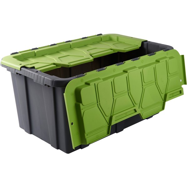 Pack of 8 Plastic Storage Box with Lid 57 litre 660x410x310mm Polypropylene | Adexa H0057F