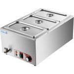Commercial Bain Marie with Drain Tap 3xGN1/3 Including 3 containers with lid | Adexa HB3