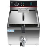 Commercial Fryer Single Electric 10 litre 3kW Countertop Drainage tap | Adexa HEF101V