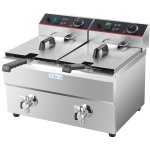 Commercial Fryer Double Electric 2x12 litre 6.5kW Countertop | Adexa HEF12L2