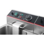 Commercial Fryer Double Electric 2x12 litre 6.5kW Countertop | Adexa HEF12L2