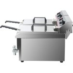 Commercial Fryer Double Electric 2x13 litre 10kW Countertop | Adexa HEF132V