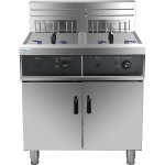 Commercial Fryer Double Electric 2x30 litre 20kW Free standing | Adexa HEF262
