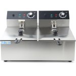 Commercial Fryer Double Electric 2x10 litre 5kW Countertop | Adexa HEF82