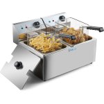 Commercial Fryer Double Electric 2 x 8 litre 6.5kW Countertop | Adexa HEF8L2