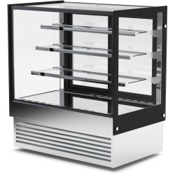Display Merchandiser Fridge 370 litres 3 shelves Black & Stainless steel | Adexa HL900B3
