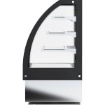 Display Merchandiser Fridge Curved Front 600 litres with 3 shelves Black & Stainless steel | Adexa HL1800S3