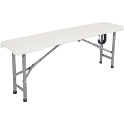 Folding Banquet Bench Table 4ft White 1180x260x420mm | Adexa HQZD118