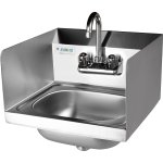 Wall mounted Hand Sink Wall mounted faucet Side splash Stainless steel | Adexa HS15SP