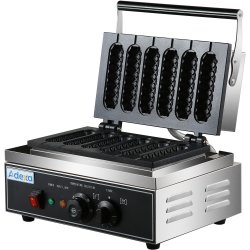Commercial Corn Dog Waffle Maker 1.6kW 6 waffles Countertop | Adexa HX119