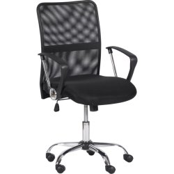Mesh Office Chair Black & Chrome | Adexa HY528
