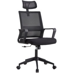 Mesh Office Chair with Headrest Black | Adexa HY695