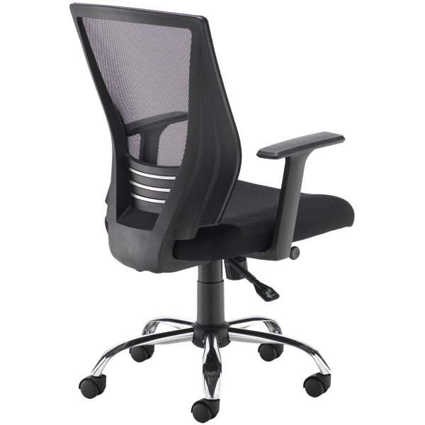 Mesh Office Chair Black & Chrome | Adexa HY6991