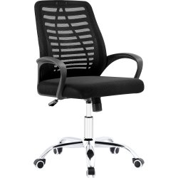 Mesh Office Chair Black & Chrome | Adexa HY806