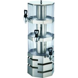 Commercial Juice Dispenser 3 Tier 12 litres Octagon | Adexa JVS12A