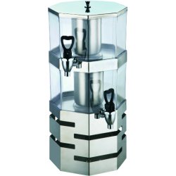 Commercial Juice Dispenser 2 Tier 8 litres Octagon | Adexa JVS8A