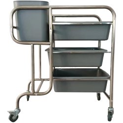 Professional Stainless Steel Bussing Trolley 800x460x950mm | Adexa JYXRC0472