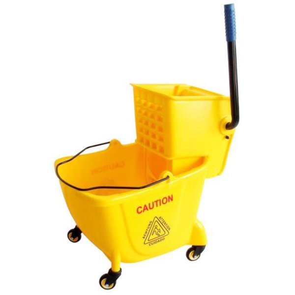 Professional Mop Bucket with Side Press Wringer 24 Litres | Adexa JYMWF2403