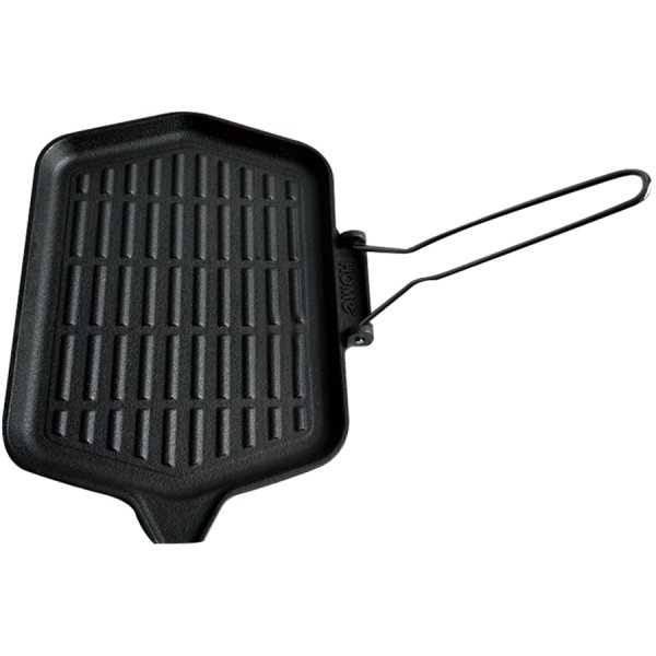 Cast Iron Griddle Pan Pre-seasoned with Removable handle 370x225mm | Adexa KB3723