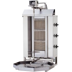 Commercial Gyros/Kebab grill Gas Fixed body Top motor 3 burners 10.5kW | Adexa DN220