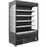Wall Cabinet Multi Deck Refrigerator Night Curtain Black 1320x700x2000mm | Adexa KMDP1370E