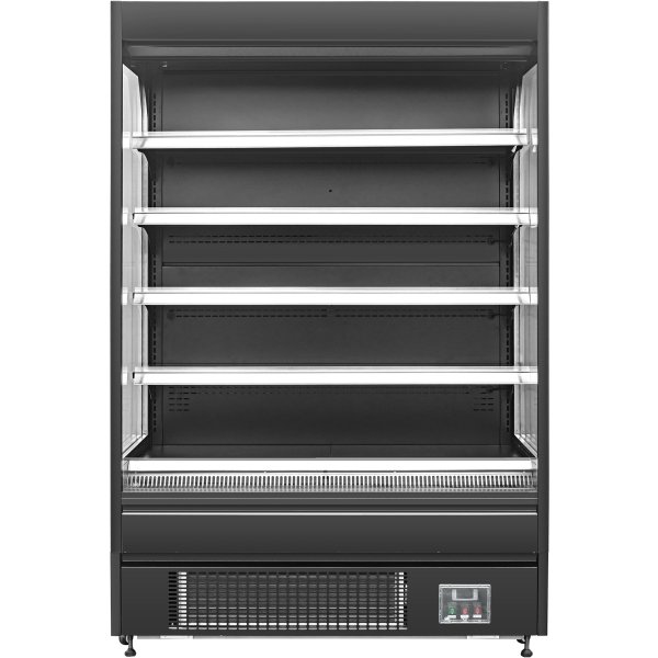 Wall Cabinet Multi Deck Refrigerator Night Curtain Black 1940x800x2000mm | Adexa KMDP2080E