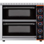Commercial Double Pizza oven Electric 2 chamber 420x400 Mechanical controls 3kW | Adexa KNGEP04