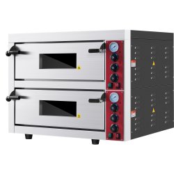 Commercial Double Pizza oven Electric 2 chamber 660x660mm Mechanical controls 9kW | Adexa KNGEP8T