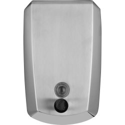 Commercial Wall Mounted Manual Soap Dispenser Brushed Chrome | Adexa KW7260