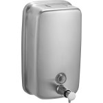 Commercial Wall Mounted Manual Soap Dispenser Brushed Chrome | Adexa KW7261