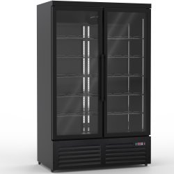 Commercial Display Freezer with Double Glass door 930 litres Black | Adexa KXD1253BLACK