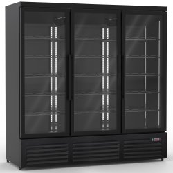 Commercial Display Freezer with Triple Glass door 1450 litres Black | Adexa KXD1880BLACK