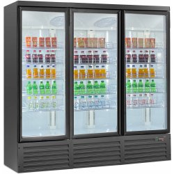 Commercial Display Refrigerator with Triple Glass door 1530 litres Black | Adexa KXG1880