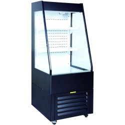 Multi Deck Refrigerator 200 litres with Night Curtain Black 600x700x1540mm | Adexa LG1000M2W
